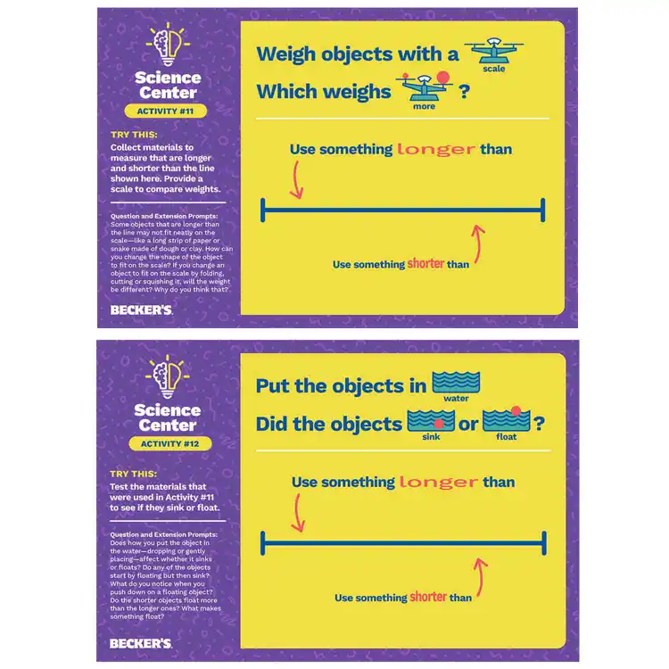 Becker's Science Center Activity Cards