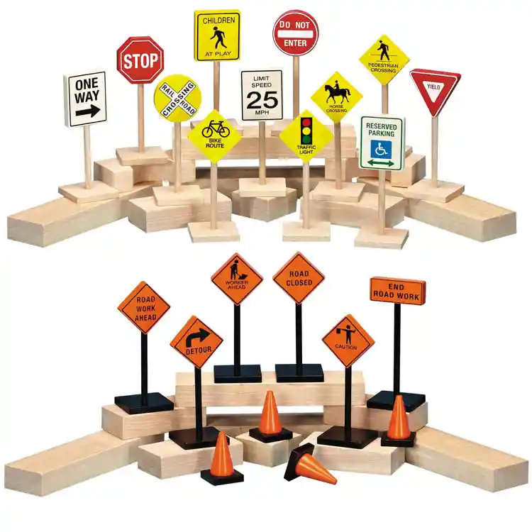 Becker's Bilingual Construction & Road Sign Set