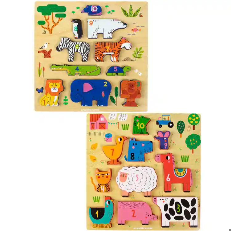 Wood Stacking Puzzle Set