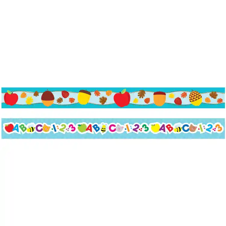 Fall Back to School Double-Sided Straight Border