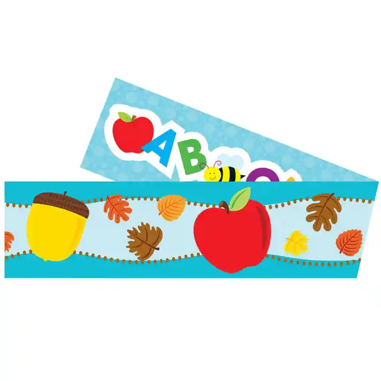 Fall Back to School Double-Sided Straight Border