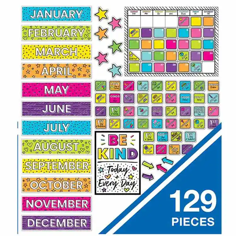 Kind Vibes Calendar Bulletin Board Set