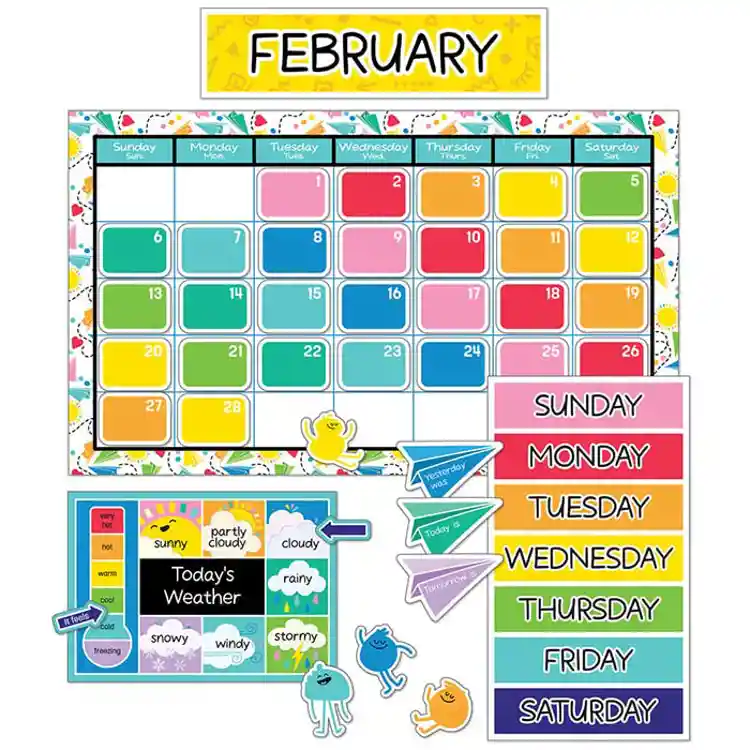 Happy Place Calendar Bulletin Board Set