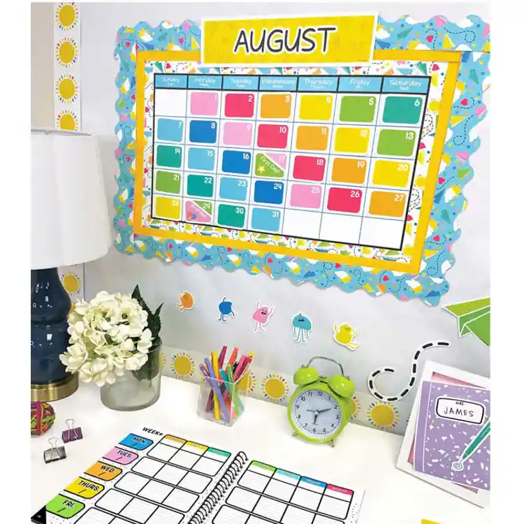 Happy Place Calendar Bulletin Board Set