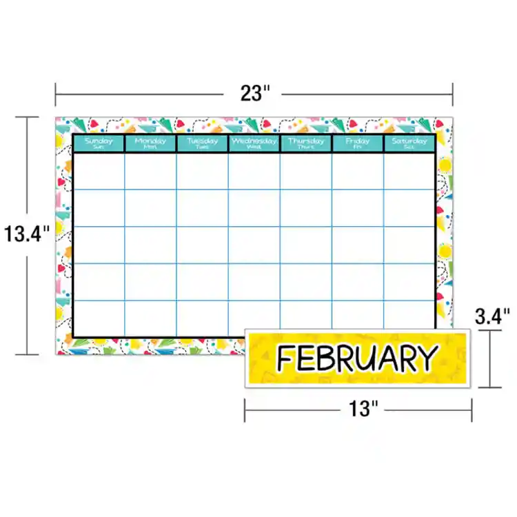 Happy Place Calendar Bulletin Board Set