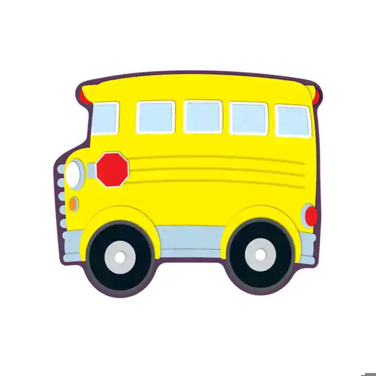 School Bus Colorful Cut-Outs