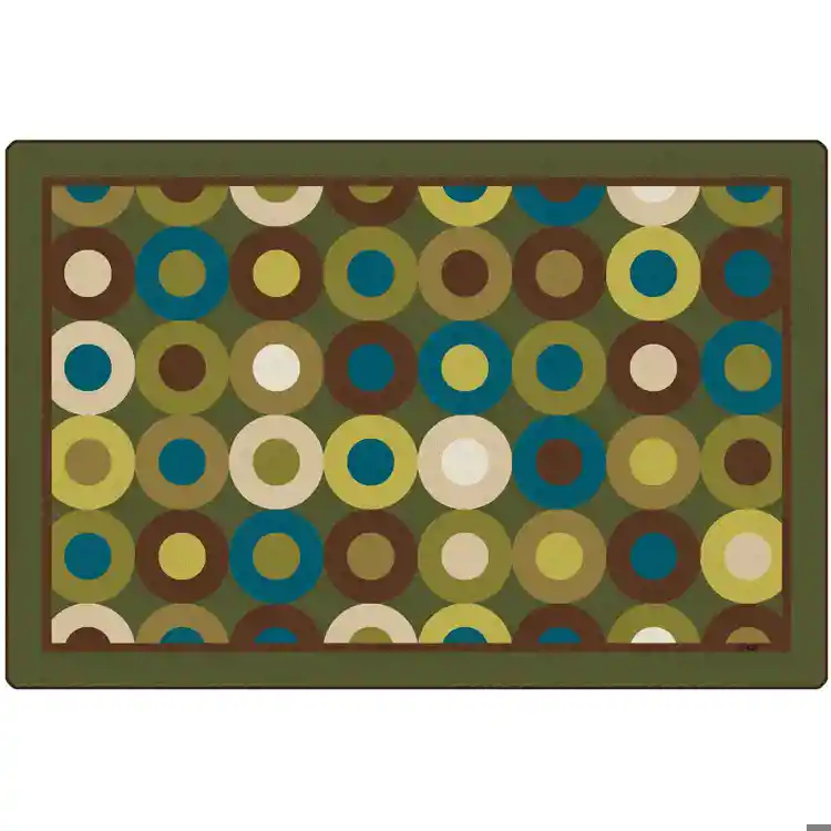 Calming Circles Classroom Rug, Nature's Colors