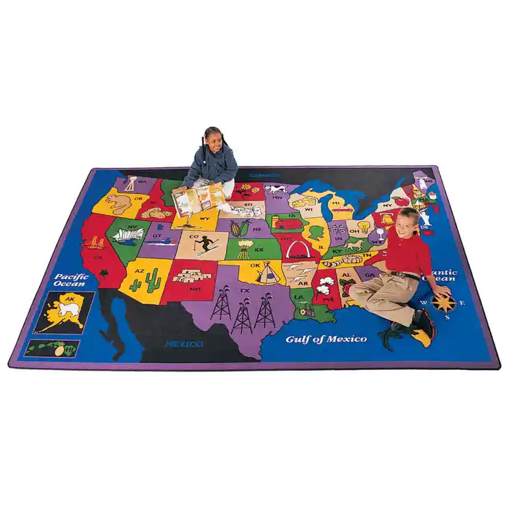 Discover America Classroom Rug