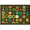 Alphabet Calming Circles Classroom Rug, Nature's Colors, Rectangle 4' x 6'