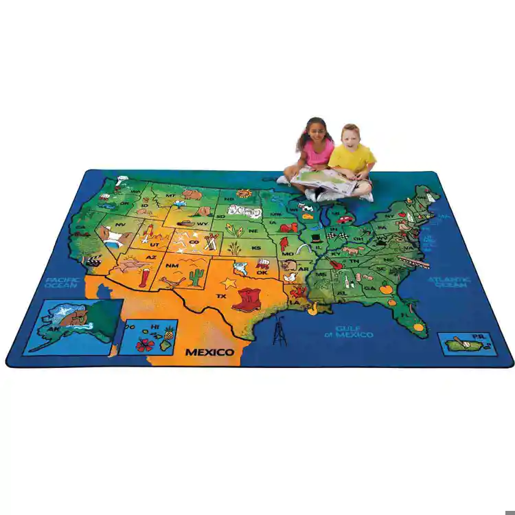 USA Learn & Play Classroom Rug