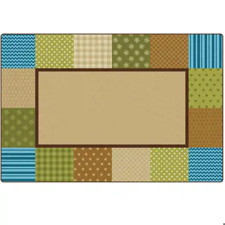 KIDSoft™ Pattern Blocks Rug, Nature's Colors