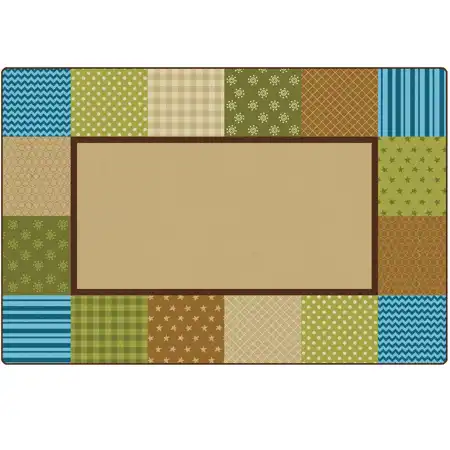 KIDSoft™ Pattern Blocks Rug, Nature's Colors