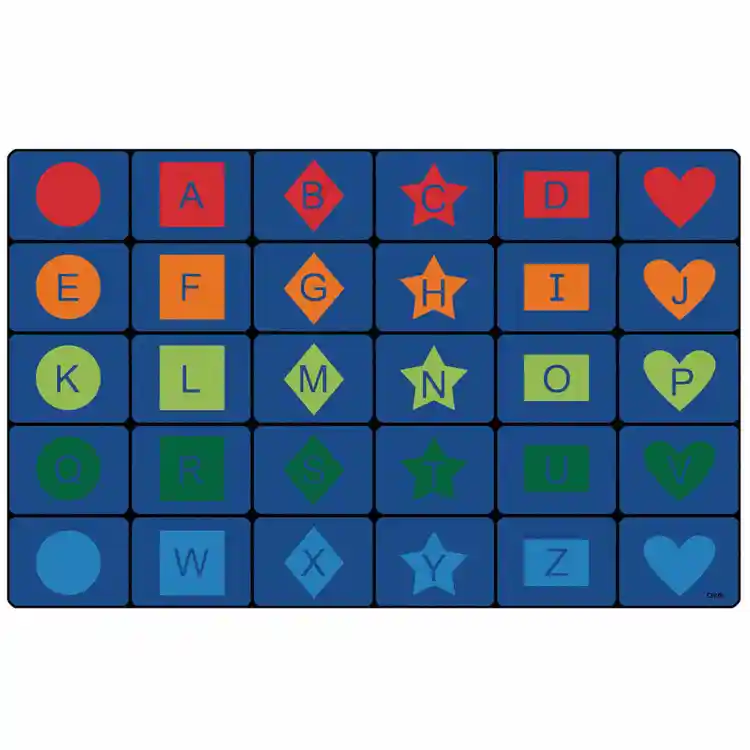 Simple Shapes Seating Classroom Rug
