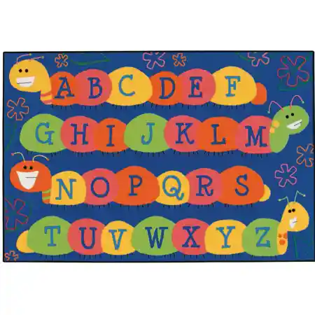 KID$ Value Classroom Rugs™, Caterpillar Friends Blue