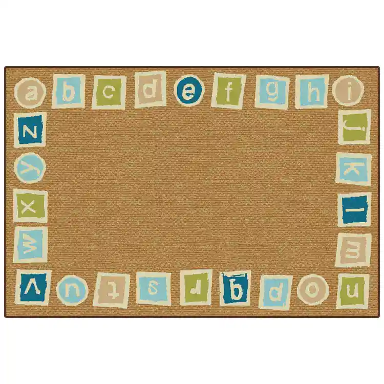 KID$ Value Classroom Rug™, Alphabet Blocks Border