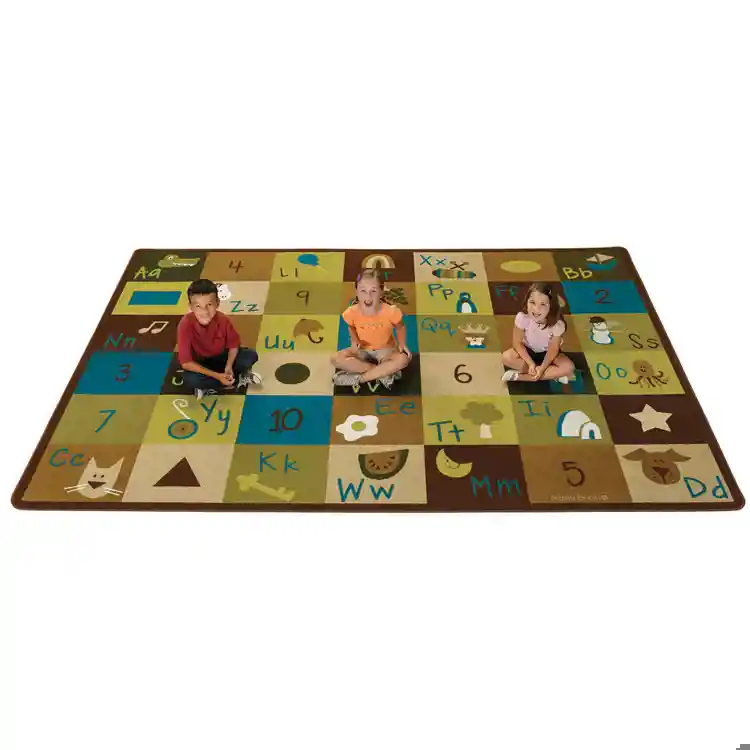 Learning Blocks Classroom Rug, Nature's Colors