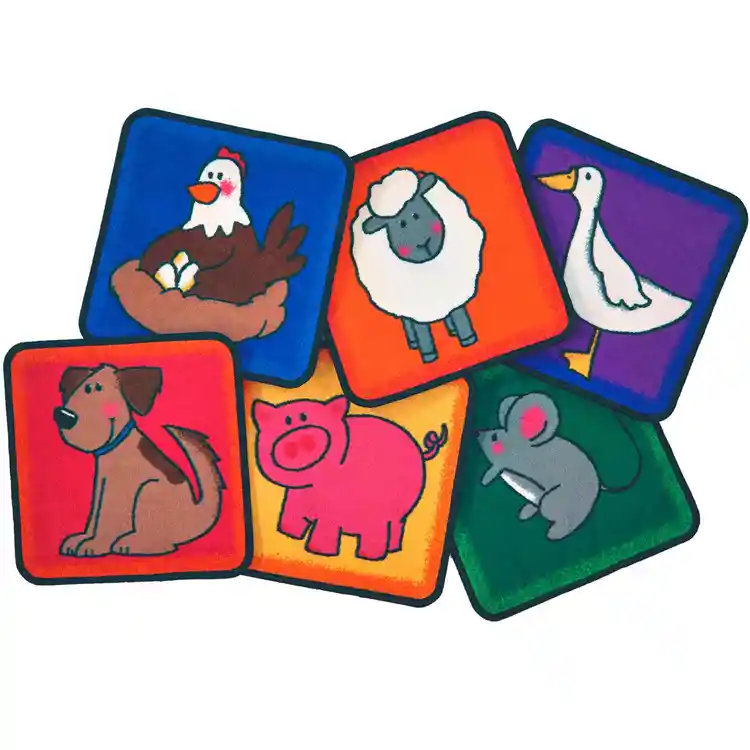 KIDS Value Plus™ Farm Animals Seating Squares Kit