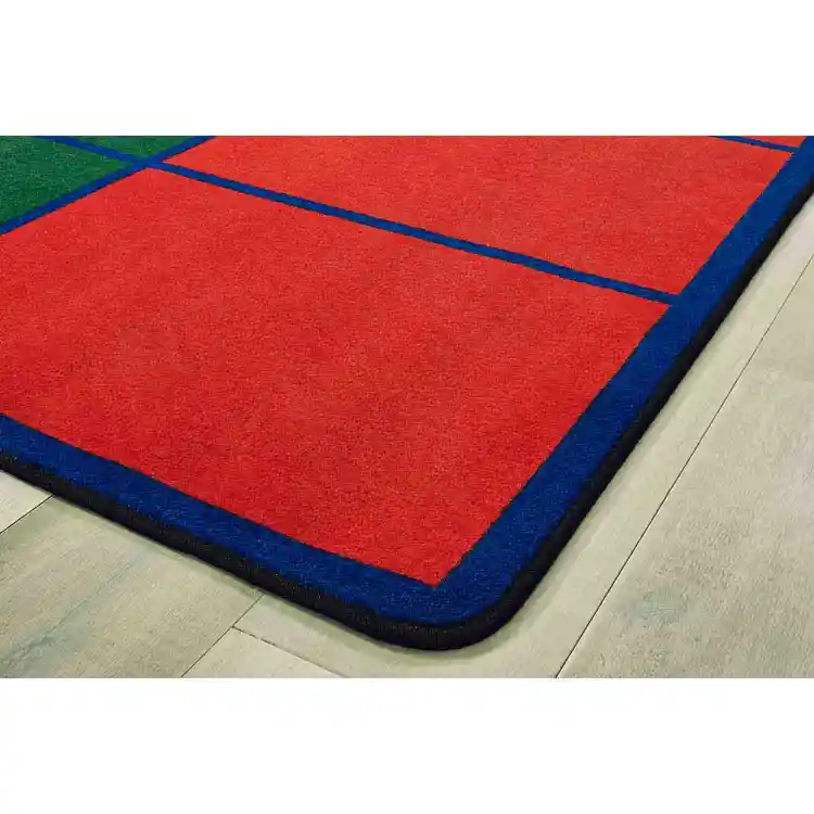 Colorful Rows Seating Classroom Rug