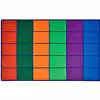 Colorful Rows Seating Classroom Rug
