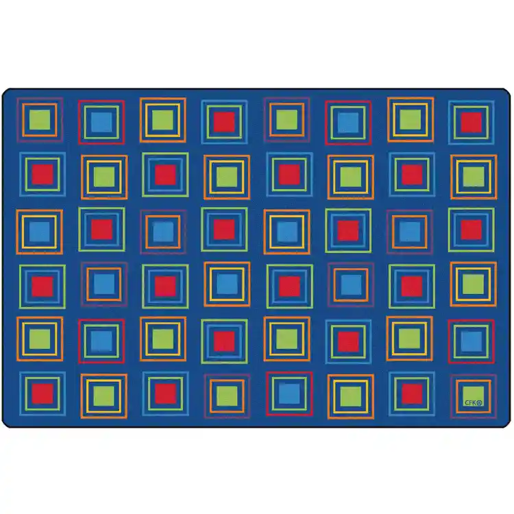 Primary Squares Seating Rug