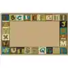 KIDSoft™ Alphabet Blocks Border Classroom Rug, Nature Color