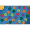 Radiating Alphabet Circles Seating Rug
