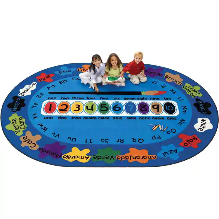 Bilingual Paint By Numero Classroom Rug