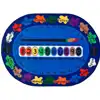 Bilingual Paint By Numero Classroom Rug, Oval 6'9" x 9'5"