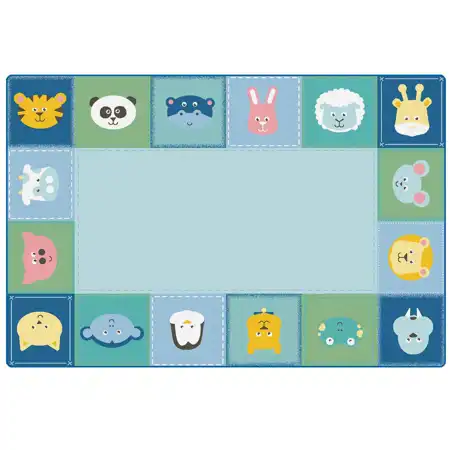 KIDSoft™ Baby Animals Border Rug
