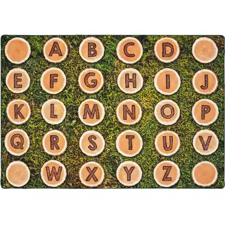 Pixel Perfect™ Alphabet Tree Rounds Seating Rug