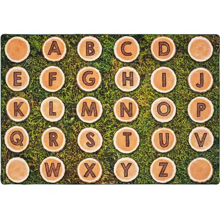 Pixel Perfect™ Alphabet Tree Rounds Seating Rug