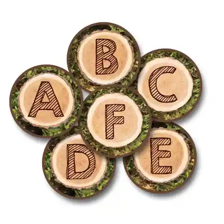 Pixel Perfect™ Alphabet Tree Rounds Seating Rounds
