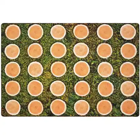 Pixel Perfect™ Tree Rounds Seating Rug