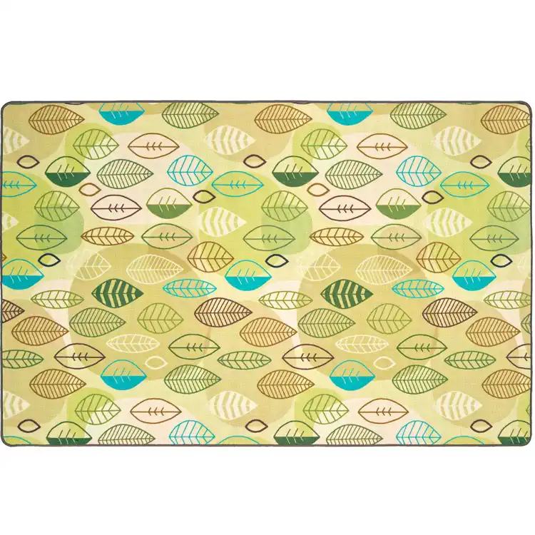 Pixel Perfect™ Peaceful Spaces Leaf Rug, Tan
