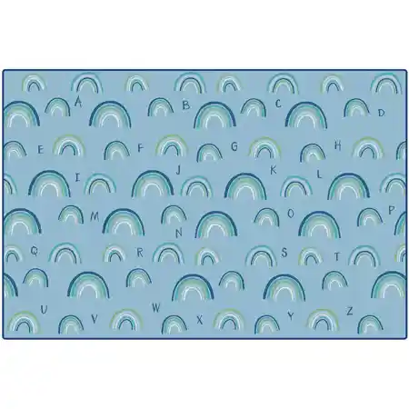 KIDSoft™ Rainbows Literacy Rug, Soft Colors