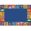 KID$ Value Plus Classroom Rugs™, Zoo Animal Seating Rug