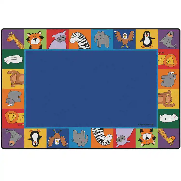 KID$ Value Plus Classroom Rugs™, Zoo Animal Seating Rug