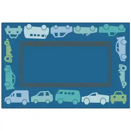KID$ Value Plus Classroom Rugs™, All Autos Border