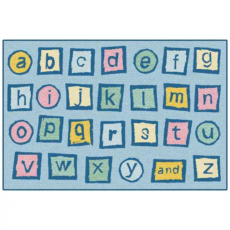 KID$ Value Plus Classroom Rug™, Alphabet Blocks