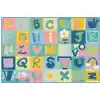 KIDSoft™ Alphabet Blocks Classroom Rug, Tranquil Colors