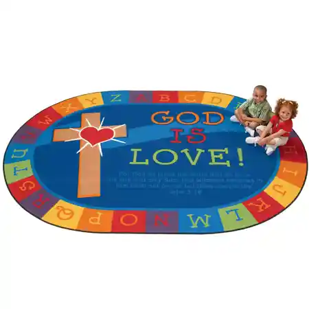 KID$ Value Plus Classroom Rug, God Is Love Learning