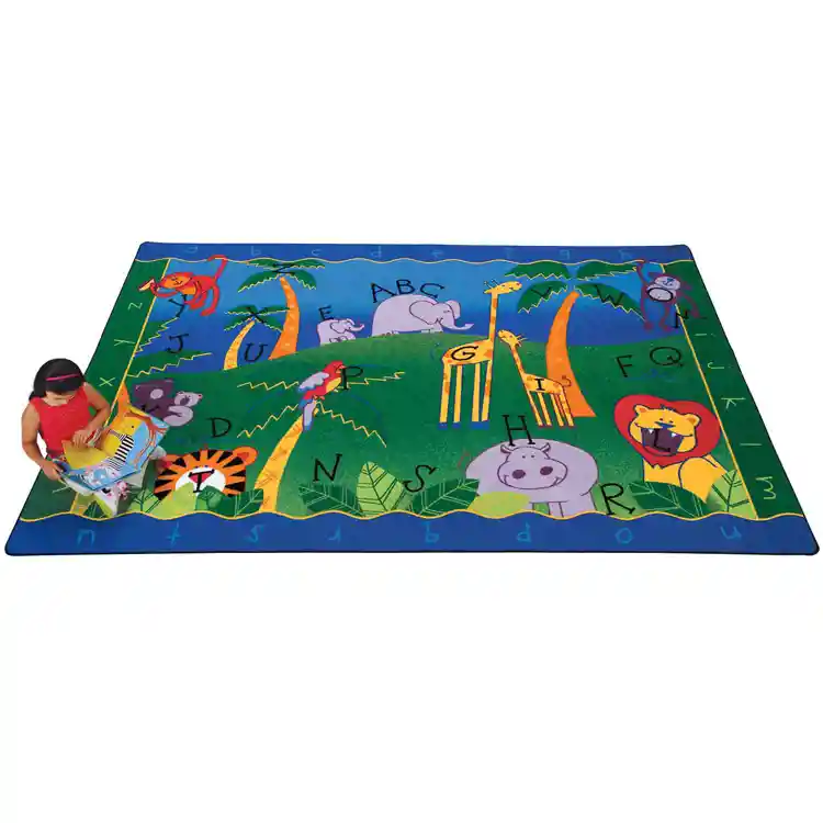 Alphabet Jungle Classroom Rug