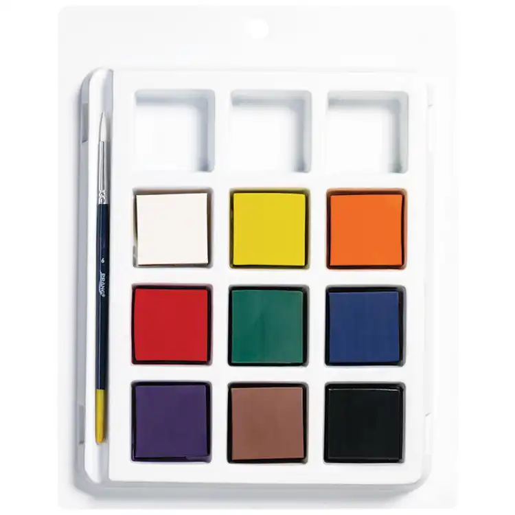 Tempera Cakes, 9 Color