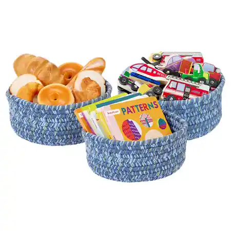 Becker's Misty Bay Basket Sets, Ocean Blue, Medium (8" diameter)