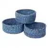 Becker's Misty Bay Basket Sets, Ocean Blue, Medium (8" diameter)
