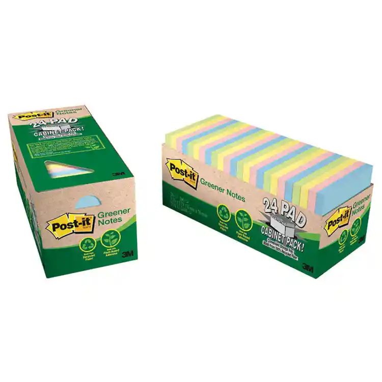 3MPost-It Recycled Notes  Assorted Pastel