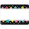 Colorful Stars on Black Name Tags