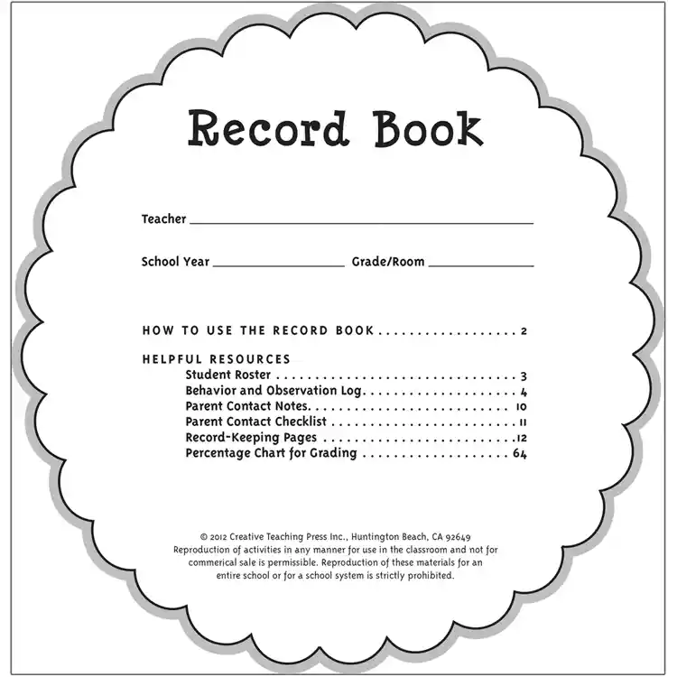 Black and White Record Book