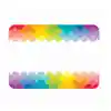 Painted Palette Rainbow Scallops Labels/Name Tags