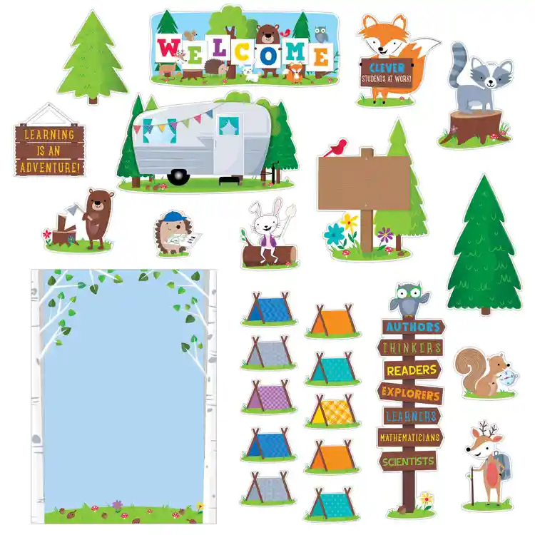 Woodland Friends Welcome Bulletin Board Set